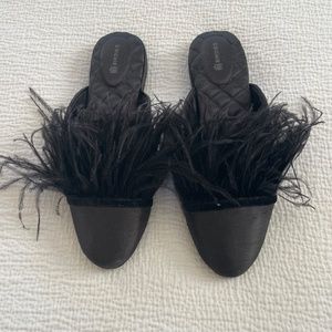 Birdies black feather slip on shoes, size 8.5 NEVER WORN